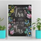 Quadro Faça O Que Você Ama 33x24cm - com vidro