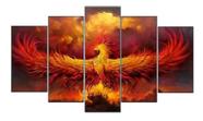 Quadro Fenix 5 Peças Mosaico 4k Top Mdf 6mm