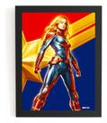 Quadro Filme Capitã Marvel Arte Poster Moldurado