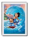 Quadro Filme Lilo & Stitch Poster Na Moldura Branca