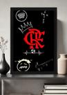 Quadro Flamengo Eterno com Vidro e Moldura Preta