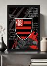Quadro Flamengo Glorioso com Vidro e Moldura Preta