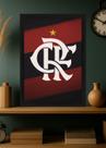 Quadro Flamengo Mengao o Maior com Vidro e Moldura Preta Tamanho:21cm x 30cm (A4)
