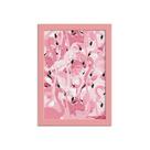 Quadro Flamingos Tropicais Moldura Rosa 22x32cm