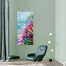Quadro Flor Abstrata em Vertical Conjunto 3 Peças