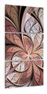 Quadro Flor Abstrata Para Corredor Sala Design Rose Vitral