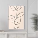 Quadro Flor Linhas - Tela Canvas com Moldura Flutuante em Vários Tamanhos - Artfine