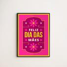 Quadro Floral Feliz Dia Das Mães 24x18cm