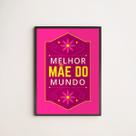 Quadro Floral Melhor Mãe Do Mundo 24x18cm
