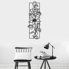 Quadro Floral Vazado Decoração em MDF 6mm Preto
