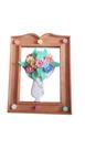 Quadro flores madeira maciça