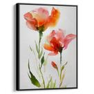 Quadro Flores Vermelhas na Brisa Suave do Entardecer