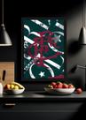 Quadro Fluminense Eterno com Vidro e Moldura Preta