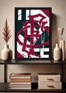 Quadro Fluminense Paixão com Vidro e Moldura Preta Quadro Fluminense Paixão com Vidro e Moldura Preta