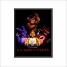 Quadro FNAF Five Nights at Freddy's com Moldura 60x40cm
