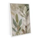 Quadro Folhas Da Natureza Arte Pequeno Com Vidro 60x40 Sala - Bimper Quadros