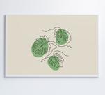 Quadro folhas em linhas Quadro folhas em linhas
