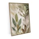 Quadro Folhas Soft Green Com Moldura Para Sala 60x40 Pequeno - Bimper Quadros Quadro Folhas Soft Green Com Moldura Para Sala 60x40 Pequeno - Bimper Quadros