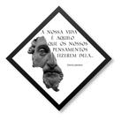 Quadro Formato Prisma Frase Marcus Aurelius Reflexões 46cm