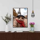Quadro Foto Selfie Gata Em Paris 24x18cm Quadro Foto Selfie Gata Em Paris 24x18cm