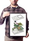 Quadro Foto Video Game Gabe Boy Poster Moldurado