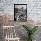 Quadro Fotografia Antiga de São Paulo 33x24cm - com vidro