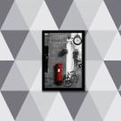 Quadro Fotografia Correio Vermelho 33x24cm - com vidro