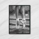 Quadro Fotografia Pernas de Bailarina 24x18cm Quadro Fotografia Pernas de Bailarina 24x18cm