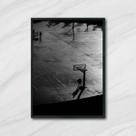 Quadro Fotografia Quadra de Basquete 45x34cm - com vidro
