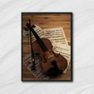 Quadro Fotografia Violino 45x34cm - com vidro
