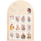 Quadro fotográfico Kritkin My First Year Baby Birthday 48x28cm Madeira Quadro fotográfico Kritkin My First Year Baby Birthday 48x28cm Madeira