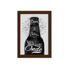 Quadro Frase Boteco Garrafa Moldura Marrom 22x32cm Quadro Frase Boteco Garrafa Moldura Marrom 22x32cm