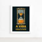 Quadro Frase Cerveja Ruim Moldura Branca 22x32cm