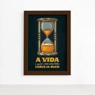 Quadro Frase Cerveja Ruim Moldura Marrom 22x32cm