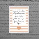 Quadro Frase Dias Em Que Orei 24x18cm