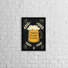 Quadro Frase Felicidade Tem Gosto de Cerveja 33x24cm - com vidro