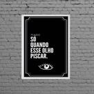 Quadro Frase Fiado Não 24x18cm