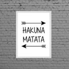 Quadro Frase Hakuna Matata 24x18cm Quadro Frase Hakuna Matata 24x18cm