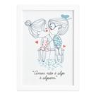Quadro Frase Namorados Pescando Moldura Branca 22x32cm Quadro Frase Namorados Pescando Moldura Branca 22x32cm