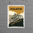 Quadro Frase Piloto Logo Existo 45x34cm
