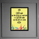 Quadro Frase Yoga - Curar e Superar 33x24cm - com vidro
