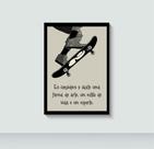 Quadro Frases Do Skate com Moldura E Acetato Tamanho A3