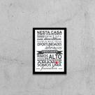 Quadro Frases Sobre Família 45x34cm - com vidro