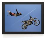 Quadro Freestyle Motocross Foto Manobra Poster Com Moldura