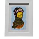 Quadro Frida Inverno Cachecol Verde P - Cristovão