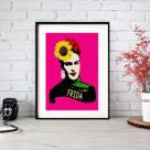 Quadro Frida Kahlo Cartoon 60x48cm