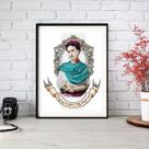 Quadro Frida Kahlo Old Style 60x48cm Quadro Frida Kahlo Old Style 60x48cm