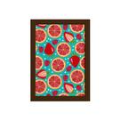 Quadro Frutas Coloridas Mistas Moldura Marrom 22x32cm Quadro Frutas Coloridas Mistas Moldura Marrom 22x32cm