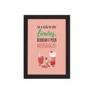 Quadro Frutas Cozinha Limões e Morangos Moldura Preta 22x32