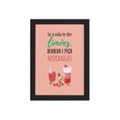 Quadro Frutas Cozinha Limões e Morangos Moldura Preta 33x43